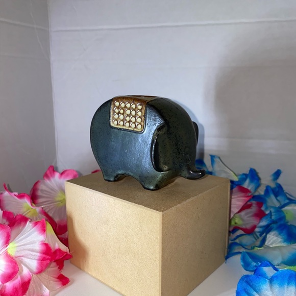 Stoneware Otagiri Japan Elephant Candleholder Vintage Mid-Century Figure - Picture 3 of 14